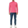 thumbnail image 2 of INSPIRE CHIC Men's Sweaters Pullover Turtle Neck Long Sleeve Stretchy Slim Fit Tops 42 Fuchsia, 2 of 7