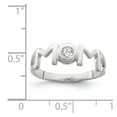 thumbnail image 4 of Sterling Silver & CZ Polished Mom Ring, 4 of 6