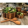 thumbnail image 3 of Kalmar Home 10-Inch Acacia Wood Large Skagen Salad Bowl with 4 Individuals, 3 of 3