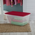 Sterilite 90 Qt. Storage Box Plastic, Infra Red