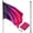 Pink, variant on KHAMPA Color Guard Flags with Pole - Lightweight Spinning Flags for Performances - Vibrant Colors, Durable Construction - Ideal for Marching Bands, Drum Corps, and Dance Teams