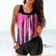 thumbnail image 2 of Modesto Trajes de Baño para las Mujeres Multicolor Gradiente Impresión de Espalda Recorte, Pantalones Cortos de Cintura Alta Y Sling Top para la Playa, la Piscina Y las Vacaciones, 2 of 6