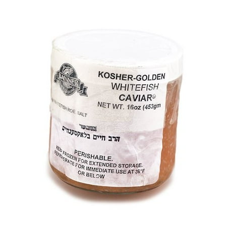 Kosher Caviar - Kosher Whitefish Golden American Caviar - 16 oz