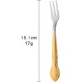 thumbnail image 2 of 12-Piece Oyster Fork Set, Stainless Steel Cake Forks Service for 12 Silverware Flatware Utensils-5.9 Inches, Gradient Gold, 2 of 7