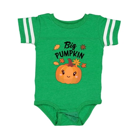 

Inktastic Big Pumpkin with Fall Leaves Gift Baby Boy or Baby Girl Bodysuit