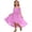 Purple, variant on Wdgfv Girls Cold Shoulder Dress A-line Asymmetrical Chiffon Junior Bridesmaid Birthday Party Dress Blue 4-5 Years