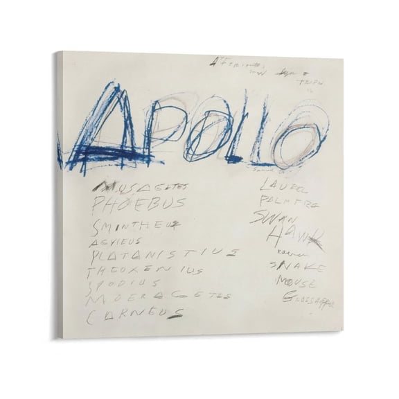 Cy Twombly Print Wall Art《Apollo》Paintings Poster Painting On Canvas Wall Art Poster Scroll Picture Print Living Room Walls Decor Home Posters 28x28inch(70x70cm)