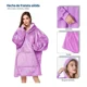 thumbnail image 3 of Sudadera Cobija Bluelander con Capucha, Manta Térmica, Unitalla, Lila, 3 of 4