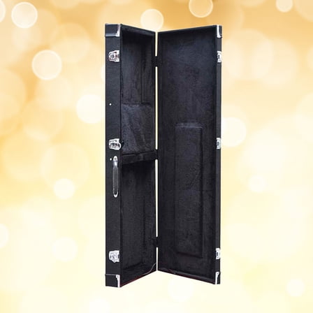 HONMEET Black Hard Shell Electric Guitar Case Wood Plush Interior with Large Storage Compartment