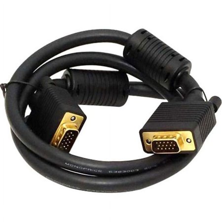 UPC: 0844660028987 | Monoprice Monitor Cable – 3 Feet – Black | Super VGA Male to Male with Ferrites Gold Plated