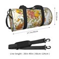 thumbnail image 4 of Fotbe Ducks and Flowers Pattern Foldable Sports Gym Bag with Wet Dry Pocket, Ultralight Travel Bag, Large Capacity Duffel Bag, Splash Proof Carry on Bag, Overnight Bag, Weekender Bag, 4 of 8