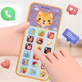 thumbnail image 1 of Baby Cell Phone Toy, Baby Learning Phone Simulated Rechargeable  for Toddler Orange,Green, 1 of 7