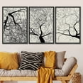 thumbnail image 2 of PixonSign Framed Canvas Print Wall Art Set Duotone Dark Forest Tree Branch Landscape Abstract Shapes Illustrations Modern Art Boho Decorative for Living Room, Bedroom, Office - 24"x36"x3 BLACK, 2 of 5