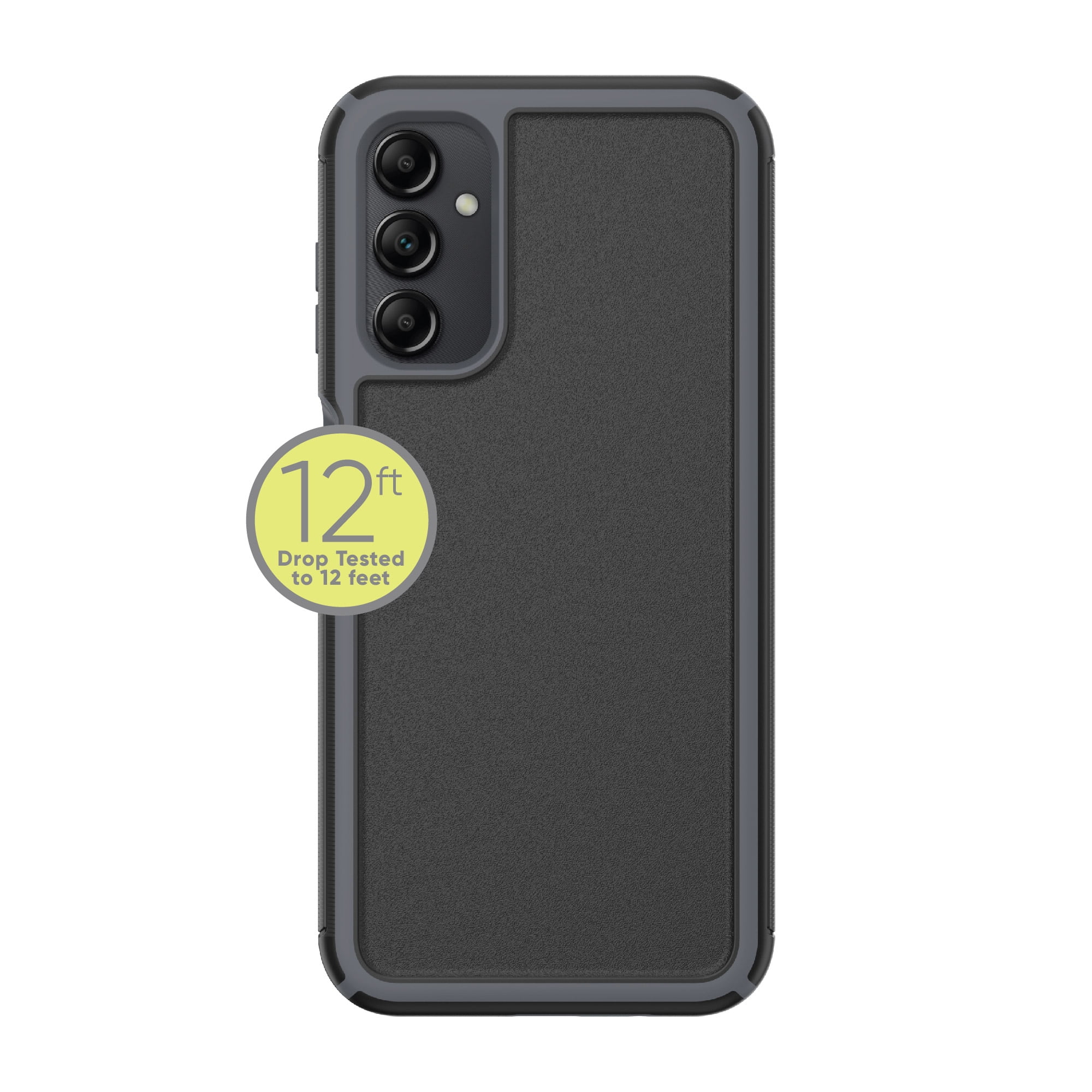 onn. Slim Rugged Phone Case for Samsung Galaxy A14 5G - Black/Gray
