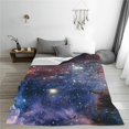 thumbnail image 2 of Galaxy Fleece Blanket Cozy Soft Throw Blanket for Couch Bed Flannel Comfy Warm Blankets for Winter Women Men Adults Decorative Lightweight Microfiber Blanket 50x60 Inches 60inchx50inch 0, 2 of 6