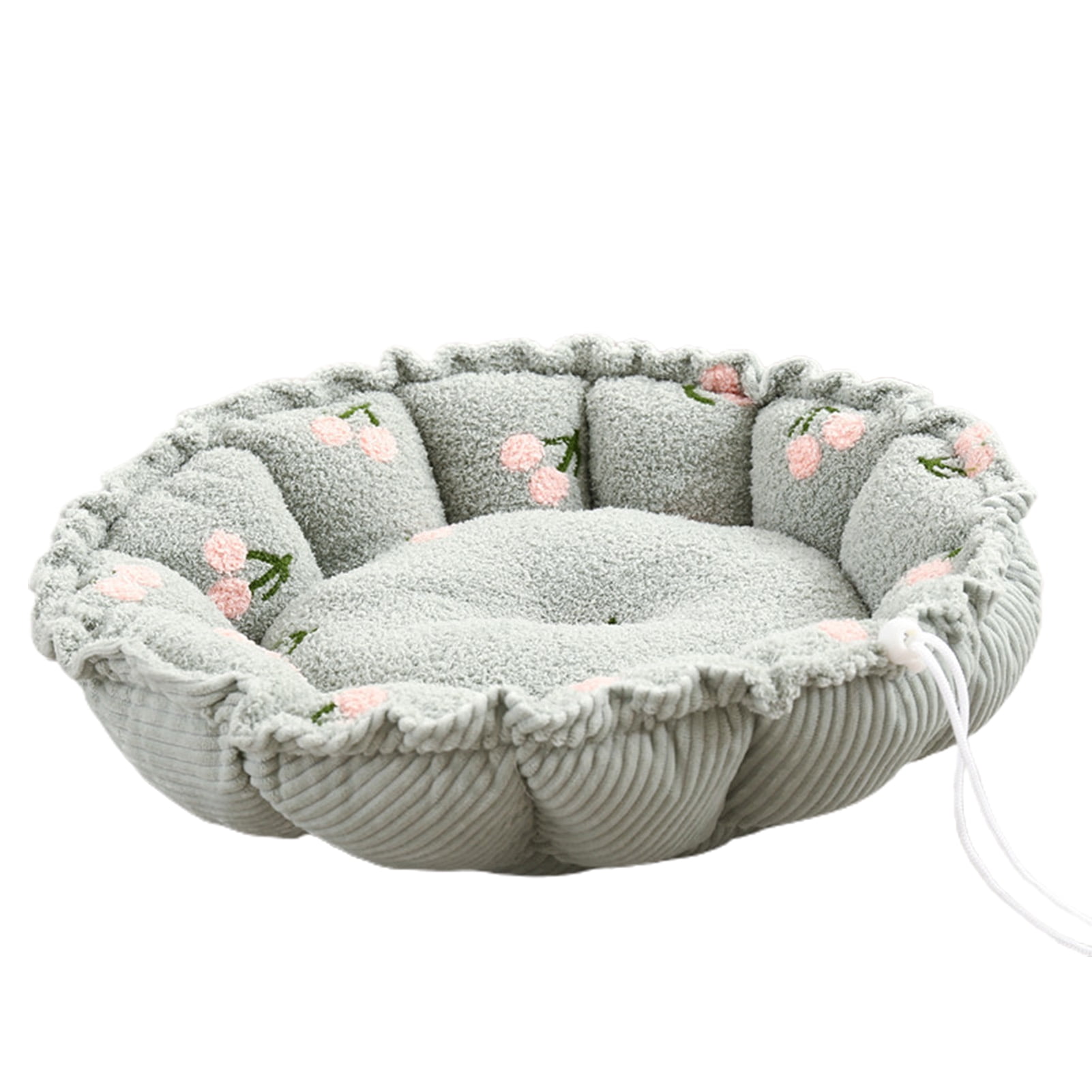 Cheers US Soft Plush Small Cute and Cozy Pastel Flower Dog Cat Bed, Washer and Dryer Friendly