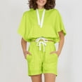 thumbnail image 2 of CHUMUD Women's Summer 2 Piece Shorts Sets Oversized Hooded Tops Short Sleeve Travel Outfits Fashion Matching Clothing Outfits, 2 of 8