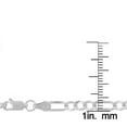 thumbnail image 3 of Genuine Solid Sterling Silver 4MM Figaro Link .925 ITProLux Necklace Chains 16" - 30", Silver Necklace for Men & Women, Made In Italy, Capital Jewelry, 3 of 5