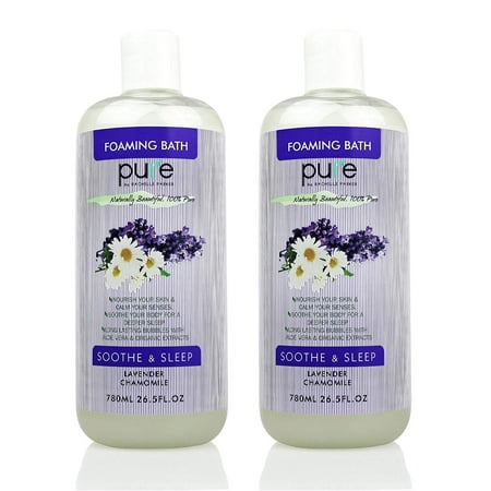 - PURE Aromatherapy Lavender and Chamomile Bubble Bath for Women & Kids, Organic Bubble Bath for Kids Tear Free - Nourishes & Soothes, XL Lavender Bubble Bath Hypoallergenic & Sulfate Free Bubble Baths