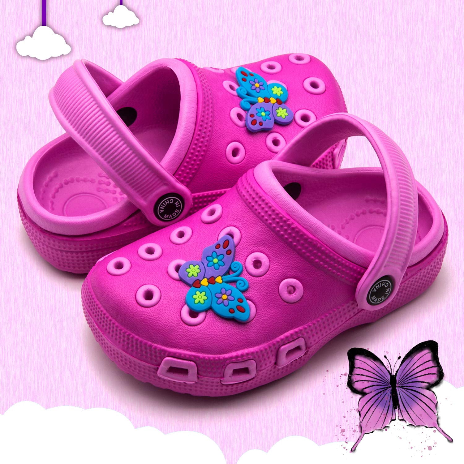 Drecage Toddler Kids Cute Clogs Boys Girls Lightweight Garden Shoes Summer Sandals