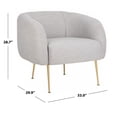 thumbnail image 4 of Safavieh  Couture Alena Chair - Light Grey - 33" W x 29.9" L x 28.7" H, 4 of 5