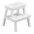 thumbnail image 1 of Taburete para casa de muñecas, 4 patas vívidas, 2 escalones, forma rectangular ligera, muebles para casa de muñecas, color blanco, 1/12, 1 of 9