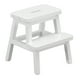 thumbnail image 1 of Taburete para casa de muñecas, 4 patas vívidas, 2 escalones, forma rectangular ligera, muebles para casa de muñecas, color blanco, 1/12, 1 of 9