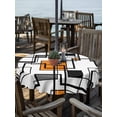 thumbnail image 2 of Outdoor Tablecloth with Umbrella Hole for Patio/Picnic/Party/Camping, Orange Geometric Waterproof Table Cloth Round Cover Washable, Black Grey Abstract Striped Modern Art (Dia 54"), 2 of 8