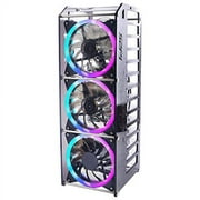 GeeekPi New Raspberry Pi Cluster Case, Raspberry Pi Rack Case Stackable Case with Cooling Fan 120mm RGB LED 5V Fan for Raspberry Pi 4B/3B+/3B/2B/B+ and Jetson Nano (12-Layers)