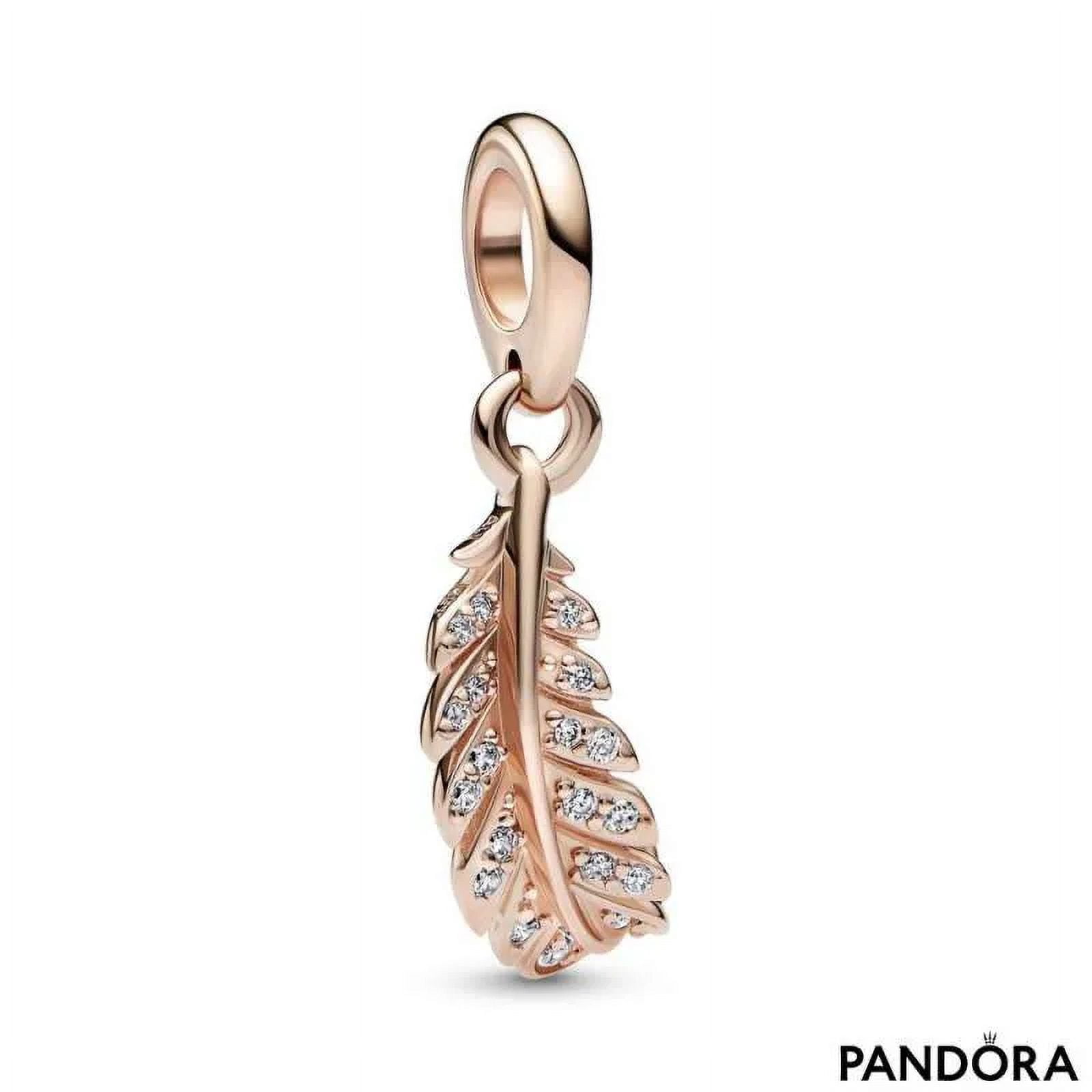 Pandora Floating Curved Feather Dangle Charm