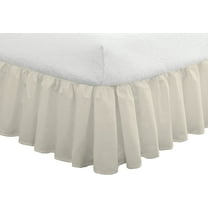 FRESH IDEAS Bedding Ruffled Bedskirt, Classic 14” drop length, Gathered Styling, Full, Ivory