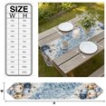 thumbnail image 3 of Thanksgiving Coastal Table Runner Linen Burlap Table Runner 120 Inches Long Fall Pumpkin Starfish Wood Grain Dresser Scarves for Kitchen Island Coffee Dining Room Party Holiday Decoration 13"x120", 3 of 8