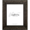 thumbnail image 4 of Ornate Embossed Wood Wall Picture Frame 2.5" Wide (8" x 10" Empty Frame , No Plexiglass, Dark Bronze), 4 of 8