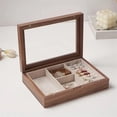 thumbnail image 2 of Black Walnut Solid Wood Jewelry Box Ring Pendant Storage Box Necklace Large Capacity Household Jewelry Organizer, 2 of 6