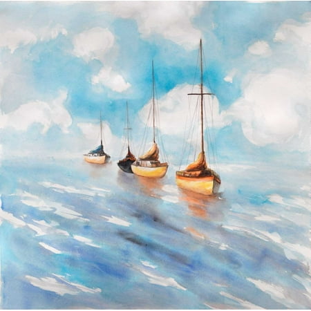 Wax Seal Sailboat - Sailboats in the Sea Poster Print by Atelier B Art Studio