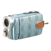 DXG Luxe Collection DXG-533V - Soho - camcorder - 720p - 5.0 MP - flash 128 MB - flash card - blue, argyle