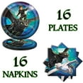 thumbnail image 2 of How To Train Your Dragon Birthday Party Supplies Pack For 16 With How To Train Your Dragon Dinner Plates, Cups, Napkins, Table Cover, Tattoos, Masks, Birthday Banner and Pin by HTOOQ - -, 2 of 7