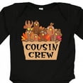 thumbnail image 4 of Inktastic Cousin Crew Cute Turkey Family Boys or Girls Long Sleeve Baby Bodysuit, 4 of 5