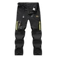 thumbnail image 2 of Lorytime Men Cargo Pants with Elastic Waist Stretch Straight Leg Pants Zipper Outdoors Trousers with Pockets Outfits, 2 of 3