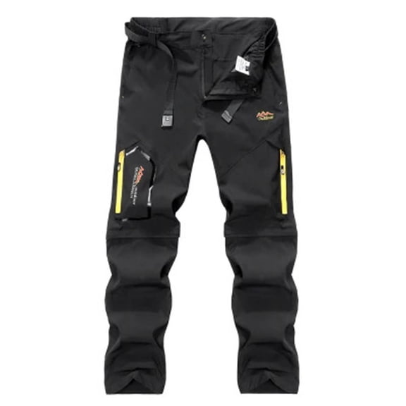 Blmnix Baggy Men's Pants Cargo Carpenter Pants Travel Pants Bottoms Straight-Leg Black Low Waisted Long Mens Pants Casual,M
