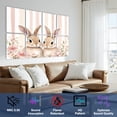 thumbnail image 3 of Bunny 8 Pack Art Acoustic Panels Sound Absorbing Rabbits Pink Flowers Pastel Decorative Soundproof Wall Panels Self Adhesive for Nursery Game Room Girls Bedroom 48"x32", 3 of 7
