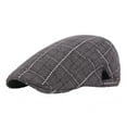 thumbnail image 2 of Mens Classic Newsboy Flat Cap in Breathable Cotton Adjustable Size for Daily Wear, 2 of 6