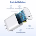 thumbnail image 4 of Chargeur Mural USB, Adaptateur d'Alimentation Mural pour Téléphone, Chargeur Universel à Charge Rapide 18 W en Cube, Compatible iPhone, iPad, Android, Samsung, 4 of 7