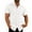 White, variant on Azrian Shirt for Men's Fashion Vacation Solid Color Cotton Linen Double Pocket Casual Shirts Short Sleeves