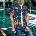 thumbnail image 6 of Zufioo Funny Steam Train Print Men's Baseball Short Sleeve, Moisture Wicking Button-Down Hip Hop Tee-4X-Large, 6 of 7