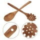 thumbnail image 4 of 2 cucharas de cocina de diseño antiadherente, cuchara de madera para cocinar panqueques, cuchara larga de madera, 4 of 8