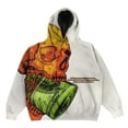thumbnail image 2 of KHONTS Men's Baggy Graphic Printed Hoodies Lined Trendy Hop Hoodies Streetwear Sports Outdoor Pop Hooded Sweatshirts with Pocket Z-Light Gray XXXL, 2 of 4