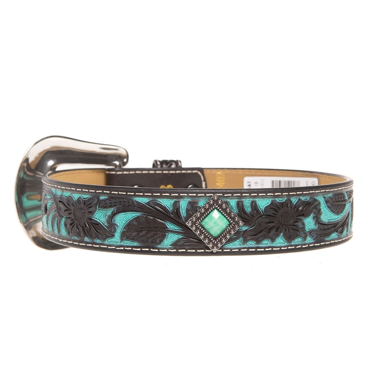 Ariat A1302402-30 Girls Floral Overlay Diamond Concho Belt  display picture 1