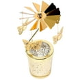 thumbnail image 2 of EeaseMX Candelabros giratorios con diseño de mariposa, candelita giratoria, soporte para mesa, centro de mesa, decoración de mesa para fiesta en casa, boda (dorado), 2 of 7