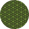 thumbnail image 1 of Ahgly Company Machine Washable Indoor Round Transitional Dark Lime Green Area Rugs, 4' Round, 1 of 7
